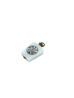 C. 1900 Masonic Royal Arch Keystone Watch Fob Pendant in White Chalcedony