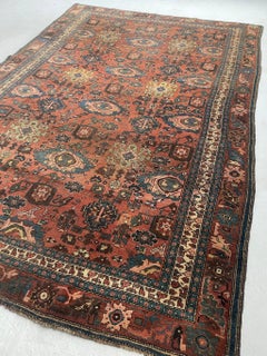 C. 1900 Nomadic Halvai Bidjar Hand-knotted Mint Condition Rug 7.8 x 10.9