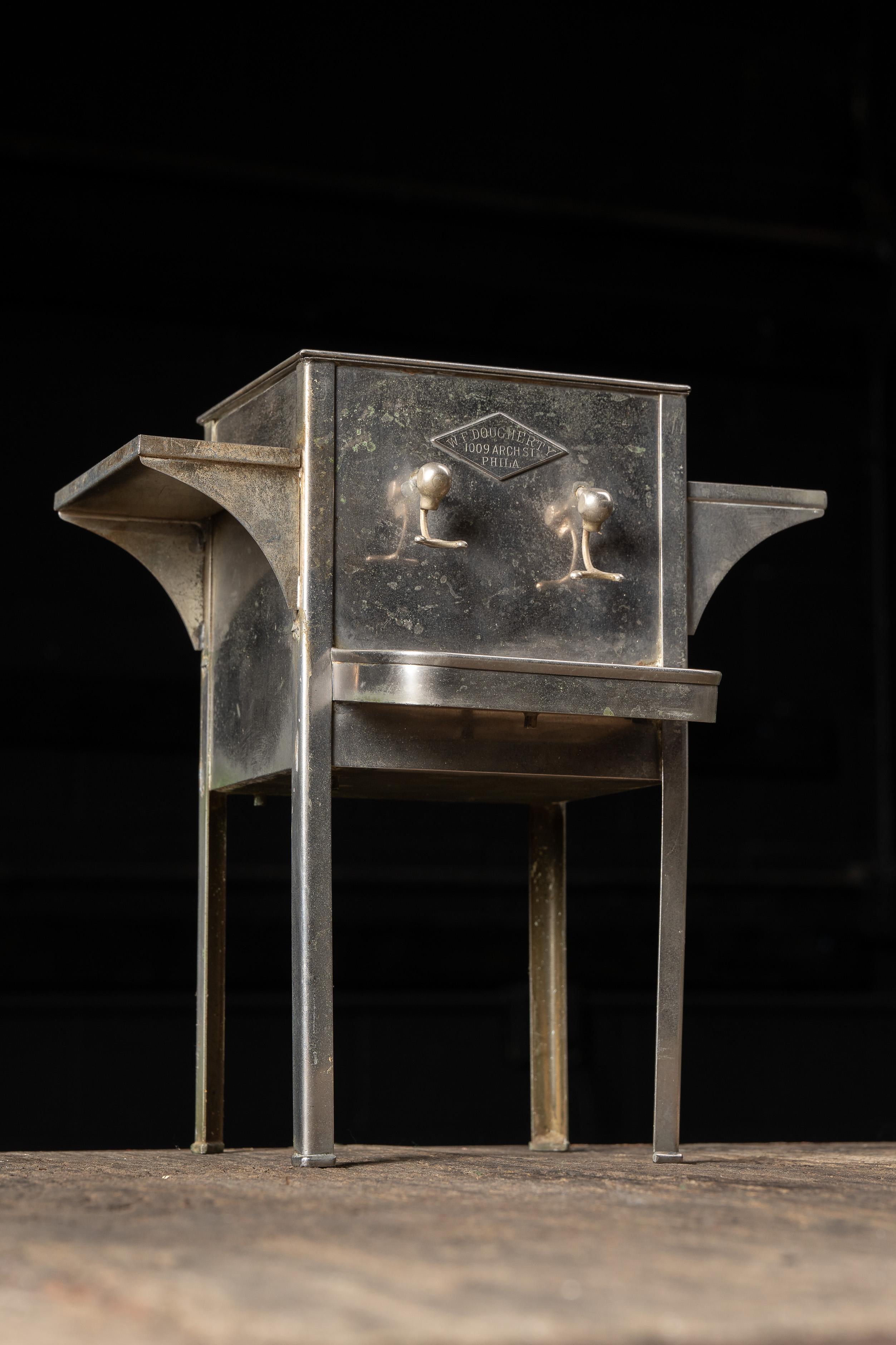 c. 1900 Salesman Sample Stainless Cooling Machine by WF Dougherty In Good Condition For Sale In Dekalb, IL