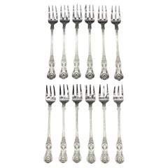 c. 1900 Set of 12 Sterling Silver Forks by Dominick & Haff