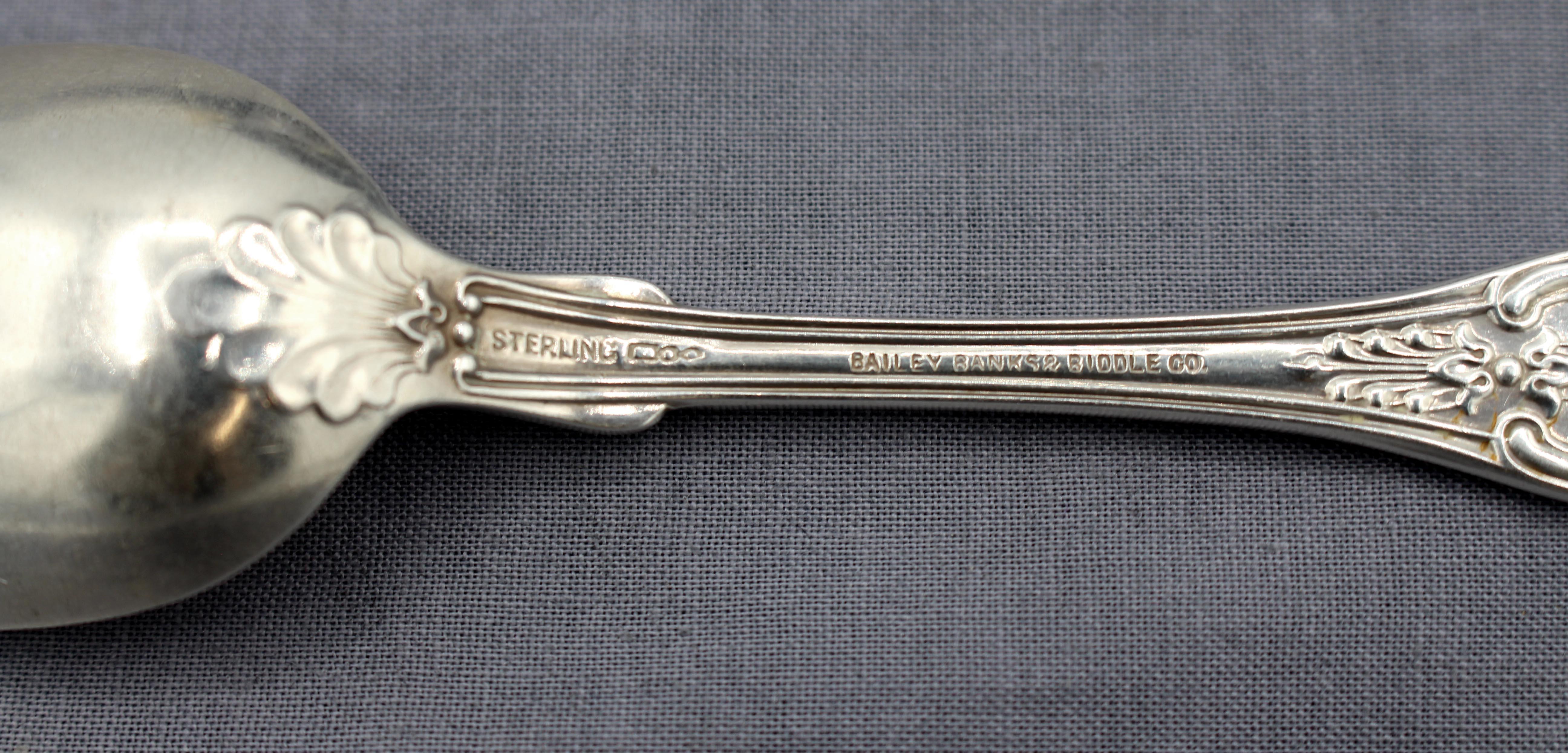 20th Century c. 1900 Set of Four Sterling Teaspoons by Dominick & Haff For Sale