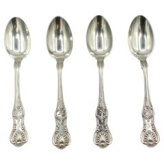 c. 1900 Set of Four Sterling Teaspoons by Dominick & Haff