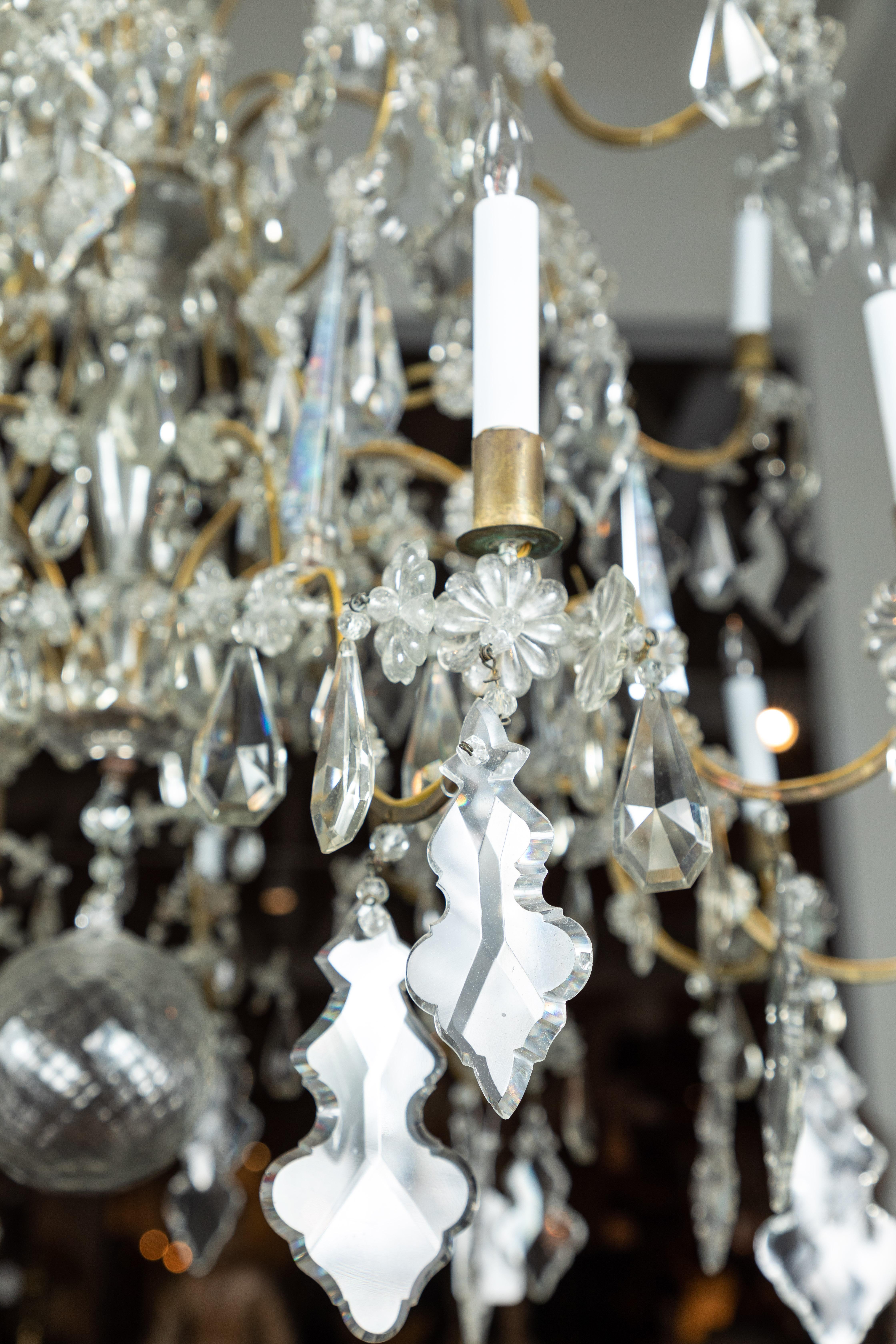 Tiered, Italian, Crystal Chandelier, circa 1900 For Sale 3