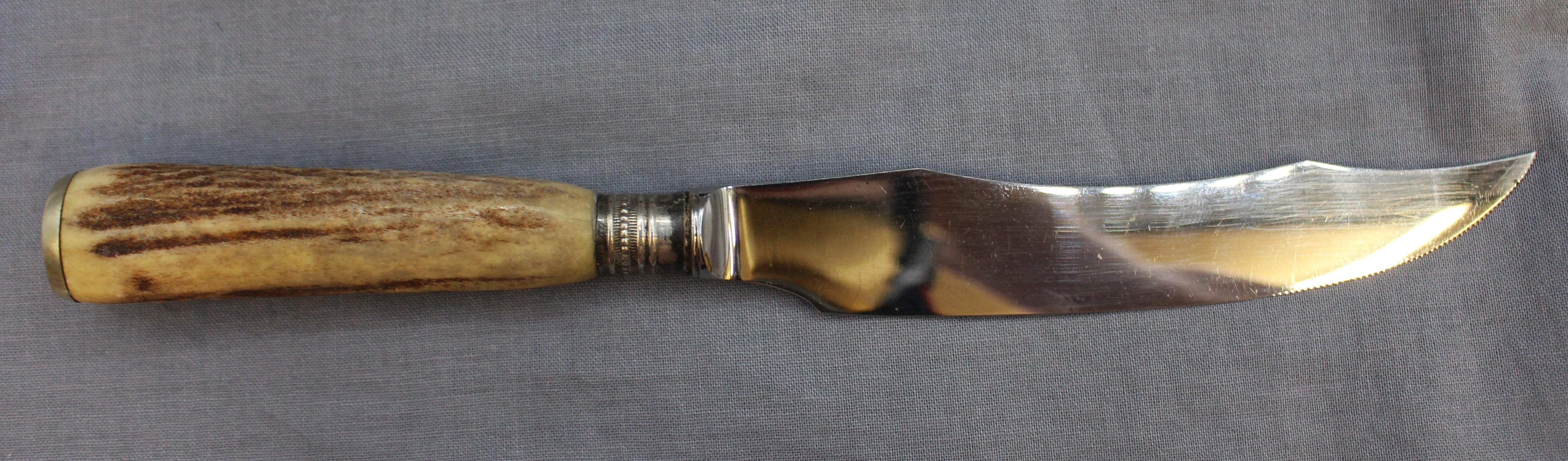 C. 1900 WR Humphreys & Co Service à poisson avec poignées en bois de cerf dans un coffret Bon état - En vente à Chapel Hill, NC