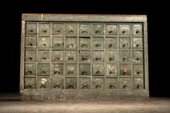 c. 1910 Forty Five Drawer Hardware Cabinet in Green