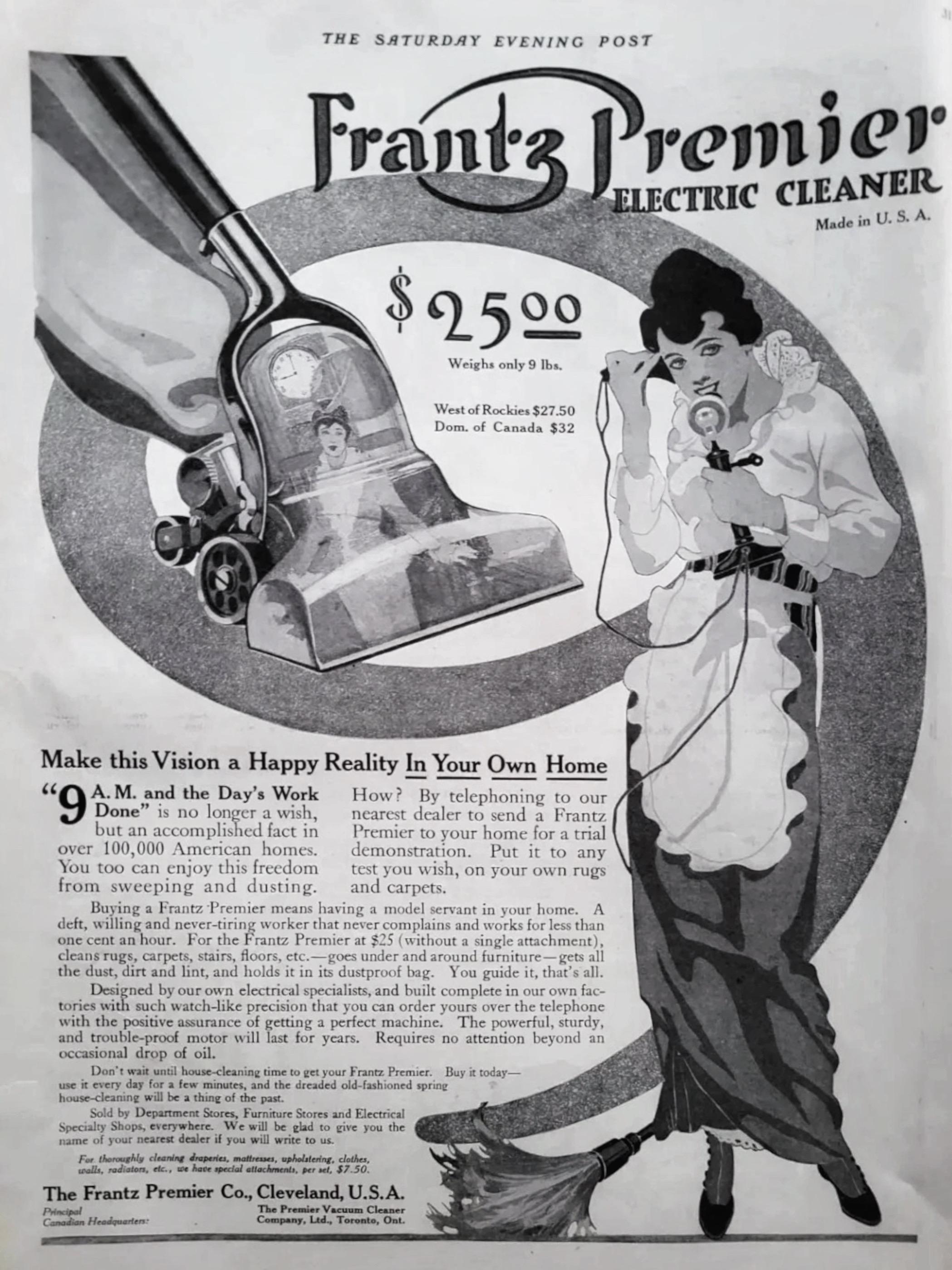 c. 1910 Frantz Premier Salesman Sample Vacuum Sweeper For Sale 1