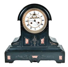 C. 1910 James Rankin Junior Adam Style Eight-Day Mantle Clock with Faux Marble