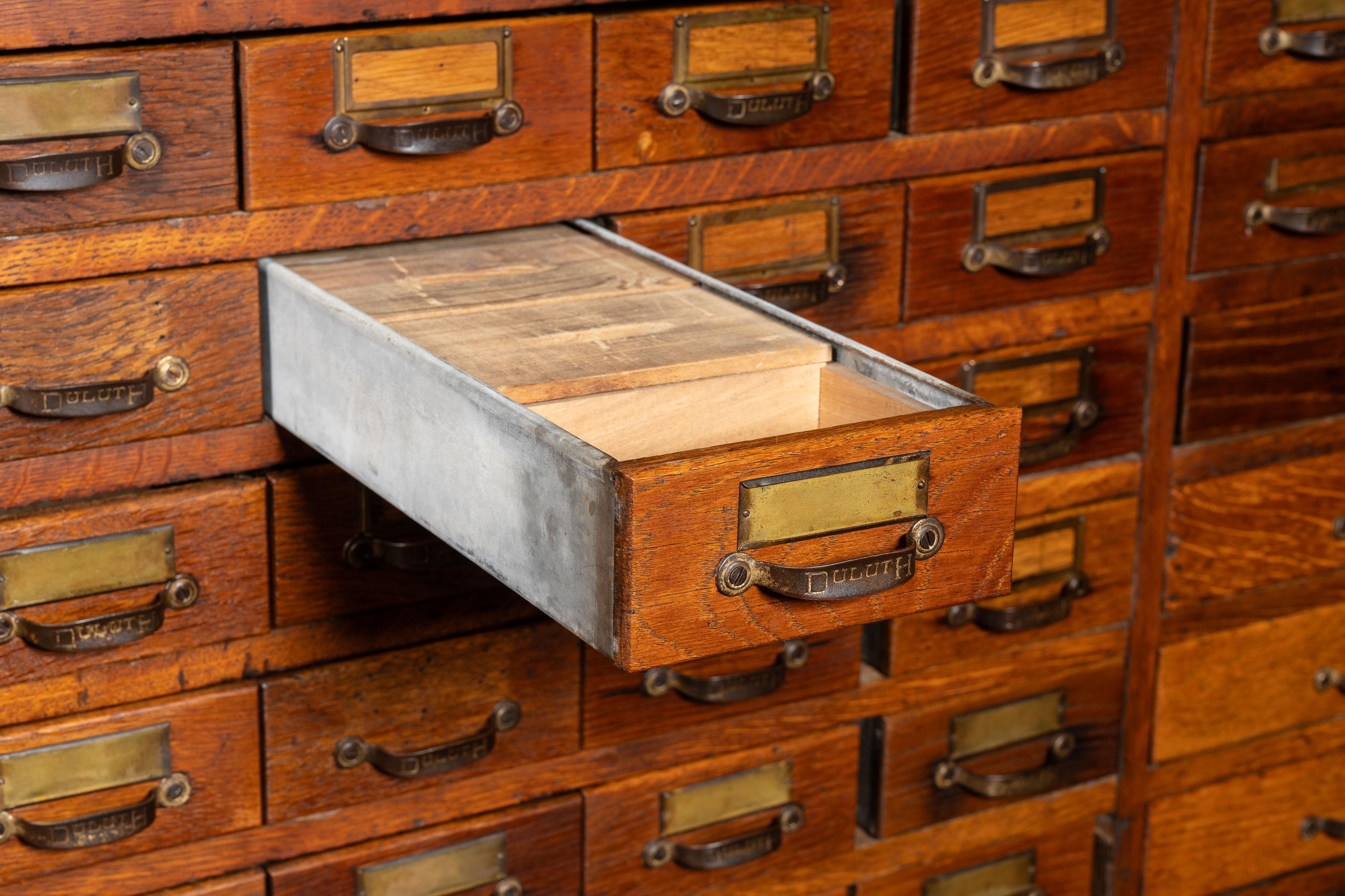 Industriale c. 1910 Massive 266-Drawer Duluth Parts Cabinet in vendita