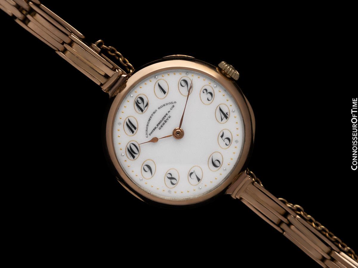 NAMED ONE OF WATCHPRO MAGAZINE’S “HOT 100” - THE TOP 100 INFLUENCERS OF THE U.S. WATCH INDUSTRY. HOW CAN WE SERVE YOU? 

c. 1910 PATEK PHILIPPE Vintage Ladies Unisex Chronometro Gondolo Fancy Dial Watch - 18K Gold 

Gorgeous Design - Likely