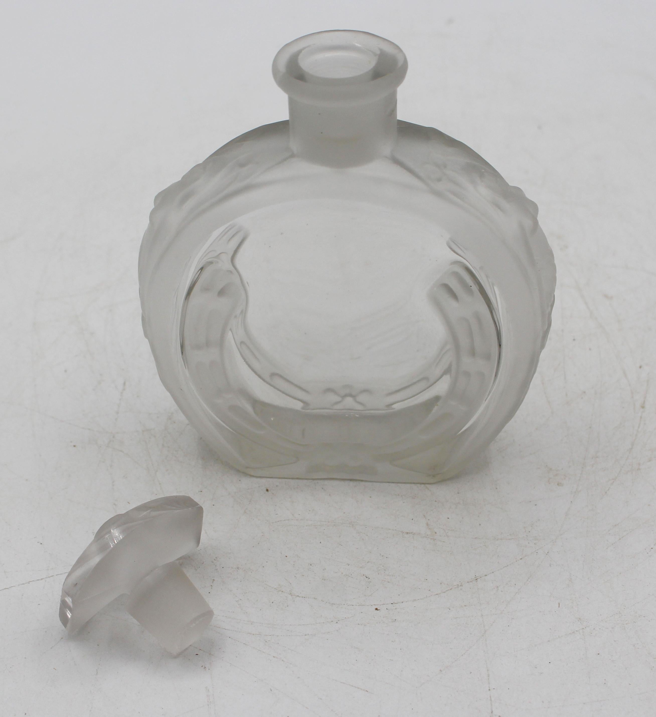 Art Déco C. Bottiglia di profumo in vetro francese del 1915-25 per Rigaud 