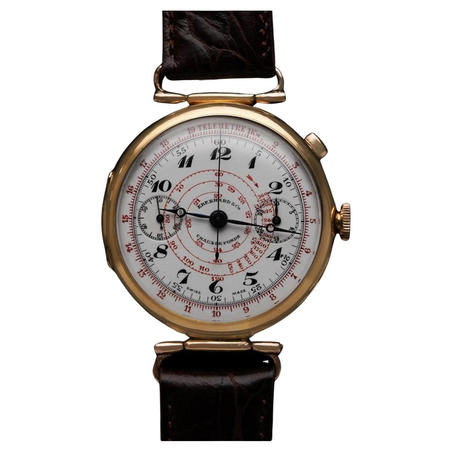 Eberhard Vintage Extragroßer Herren Sport-/ Aviator's Single Button, Vintage, ca. 1919