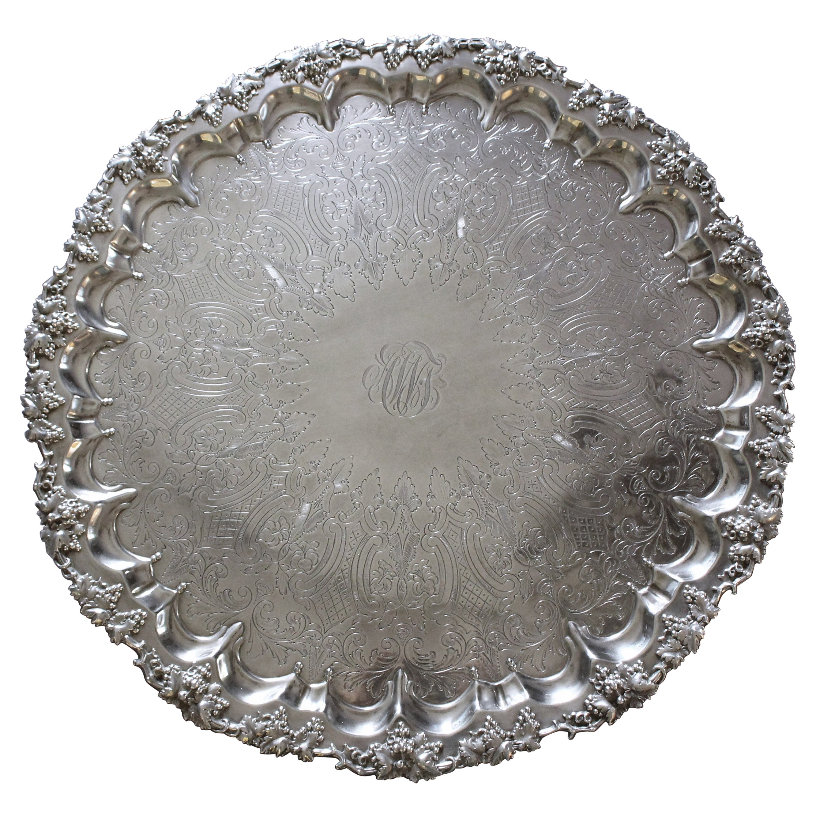 c. 1920 Salière en argent nickelé électrodéposé par S.B. & Co.
