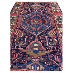 C. 1920 Exotic Bird Bakhtiari Hand-knotted Wool Rug 4.3 x 6.10
