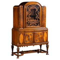 c. 1920 Rococo Revival Arched-Top Cabinet