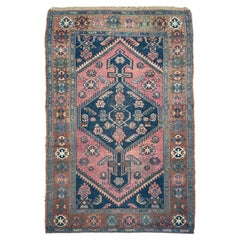 C. 1920 Tribal Hand-knotted Wool Rug 3.3 x 5.8