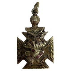 c. 1920s Antique Loyal Order of Moose (L.O.O.M.) Gold-Plated Watch Fob