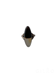 c. 1920s Art Deco 10K Gold & Sterling Moss Agate Two-Tone Marquise Ring