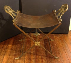 c. 1920er Jahre Messinghocker von Oscar Bruno Bach