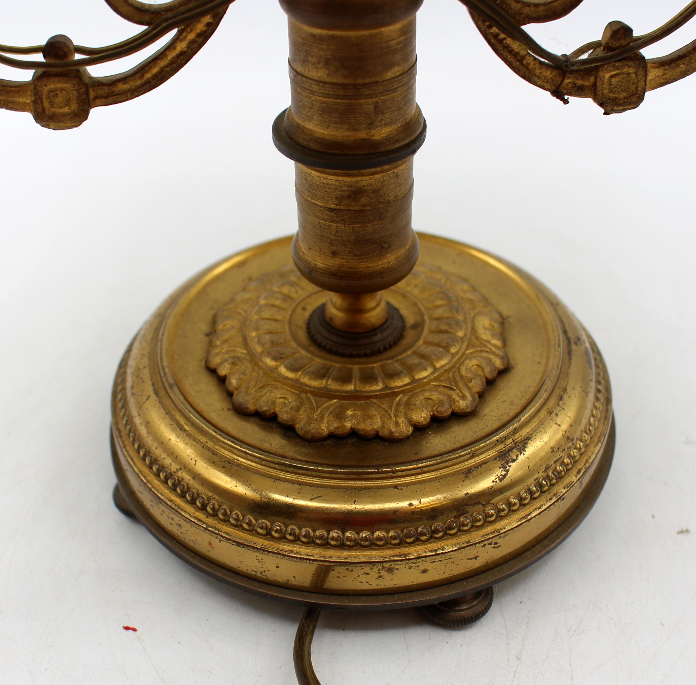 20th Century c. 1920s French Bronze Bouillotte Lamp For Sale