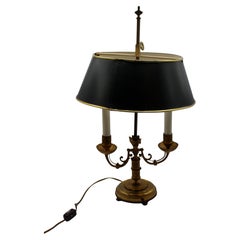 Antique c. 1920s French Bronze Bouillotte Lamp