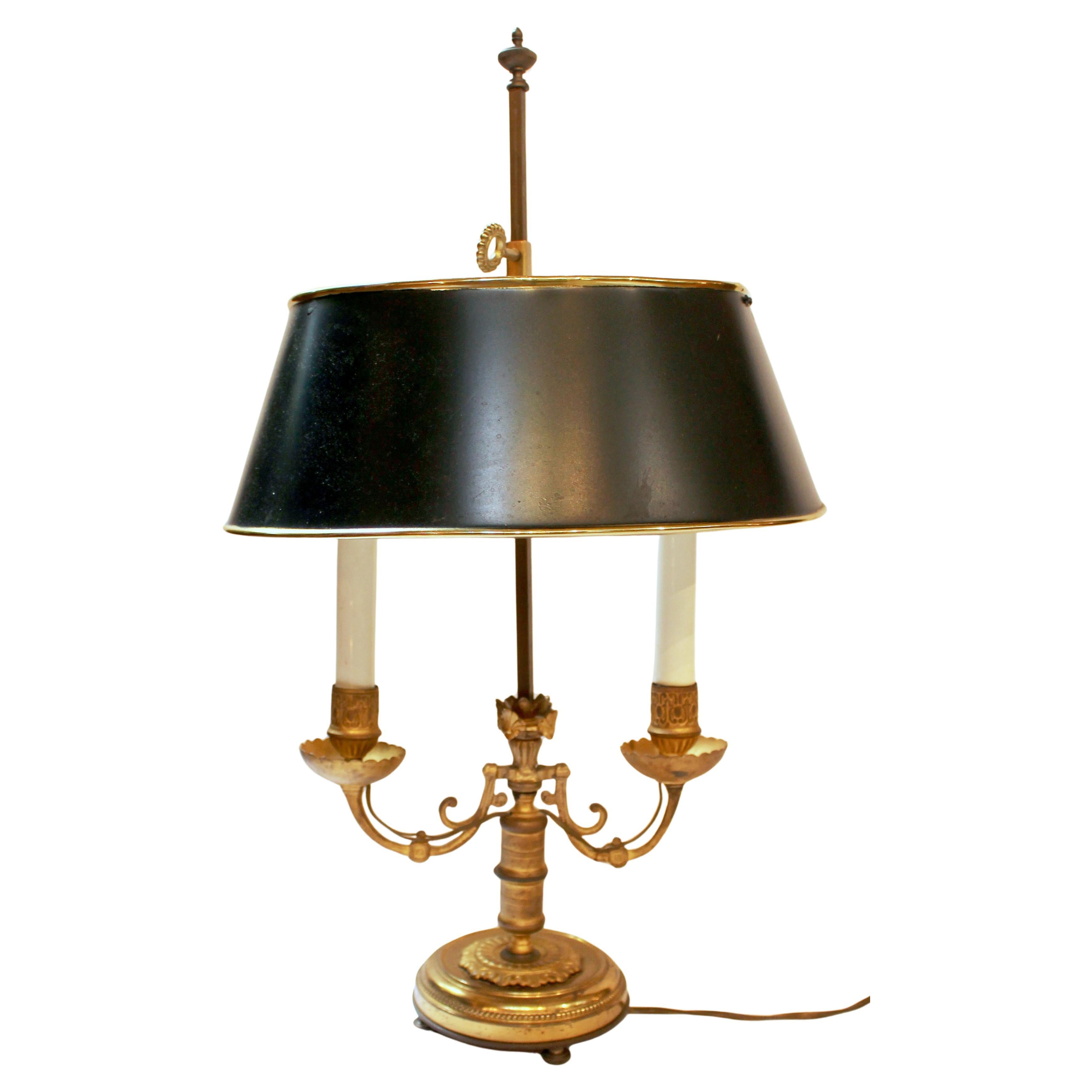 c. Lampada Bouillotte francese in bronzo del 1920 in vendita