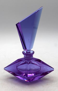 Frasco de perfume alemán de estilo Art Déco de los años 20, aproximadamente, de cristal de alejandrita