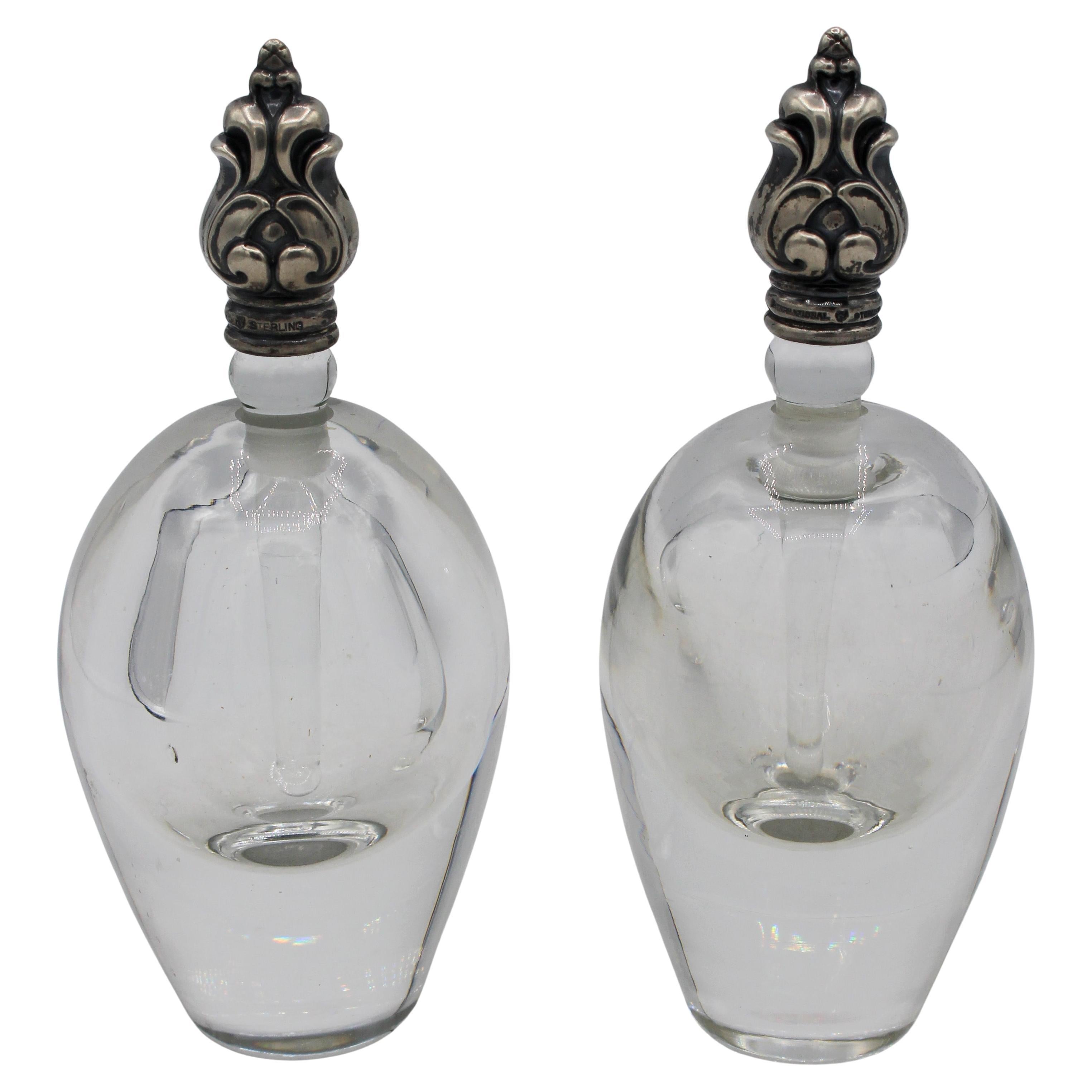 C. 1930-50 Signed Kosta, Sweden Perfume Bottles