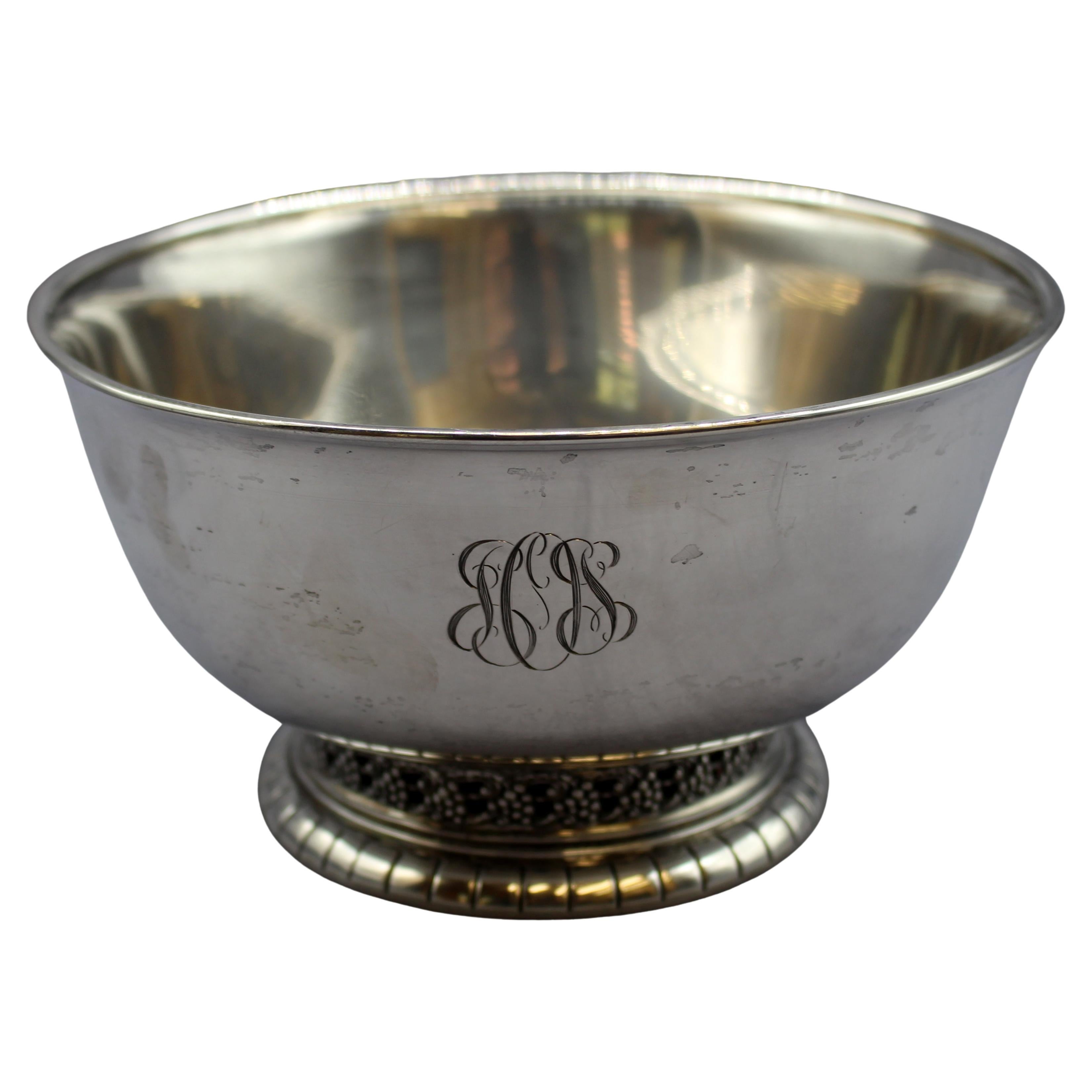 c. 1930-50 Cuenco de plata de ley de Wallace en venta