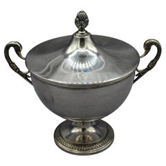 c. 1930 Italian Silver Covered Candy Dish by Romeo Mirocoli
