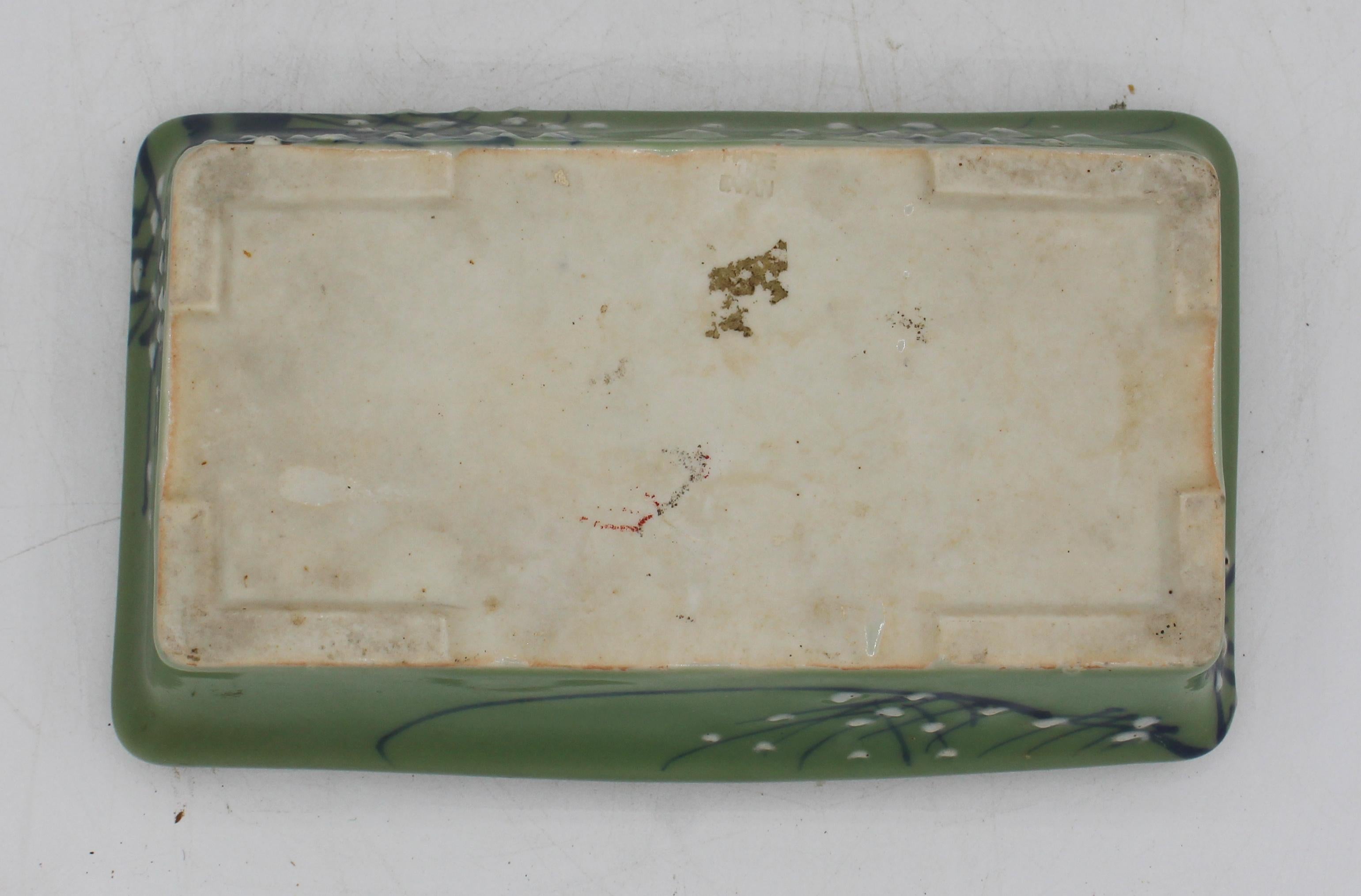 C. 1930 Japanese Porcelain Bonsai Pot siglo XX