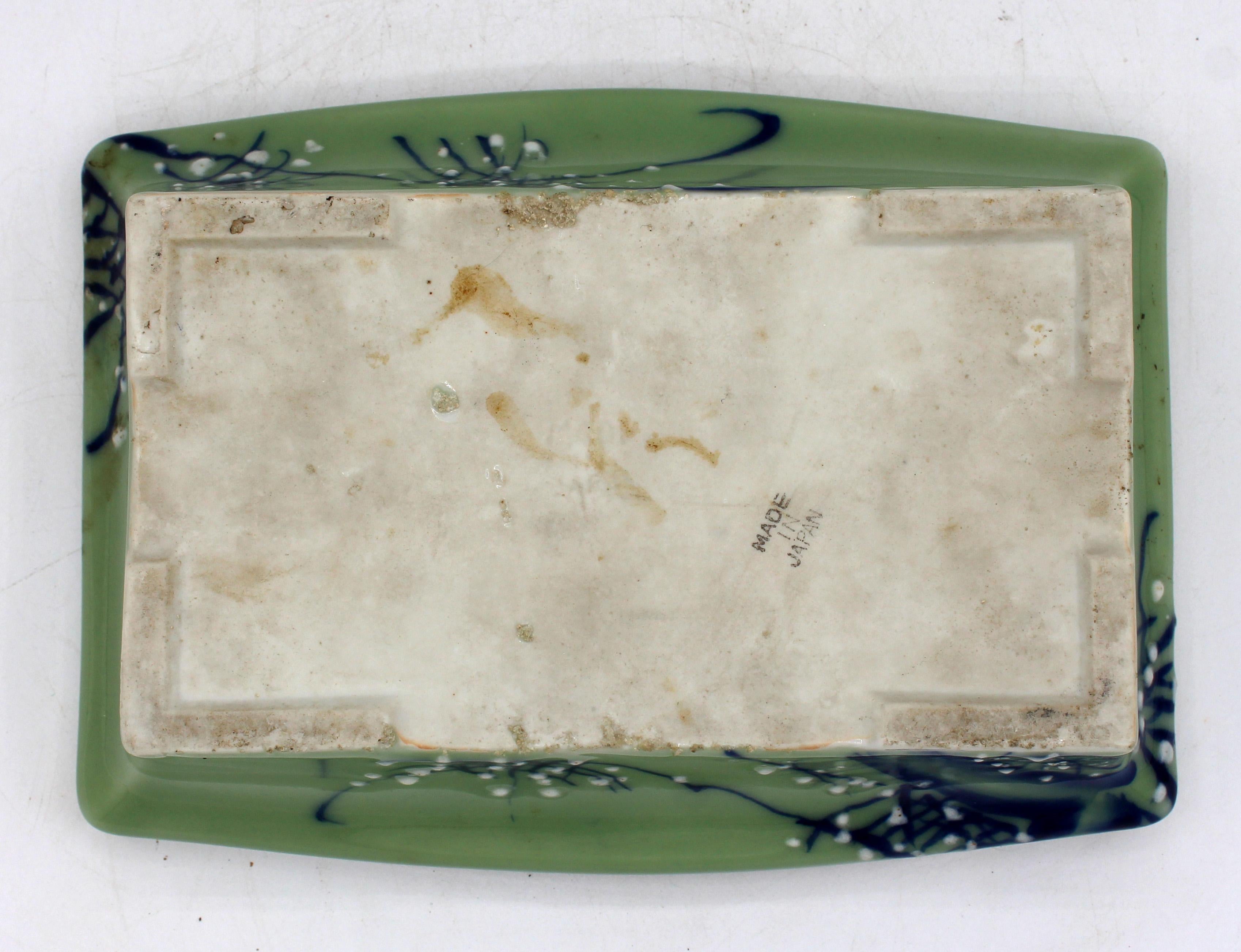 C. 1930 Japanese Porcelain Celadon Bonsai Pot 1
