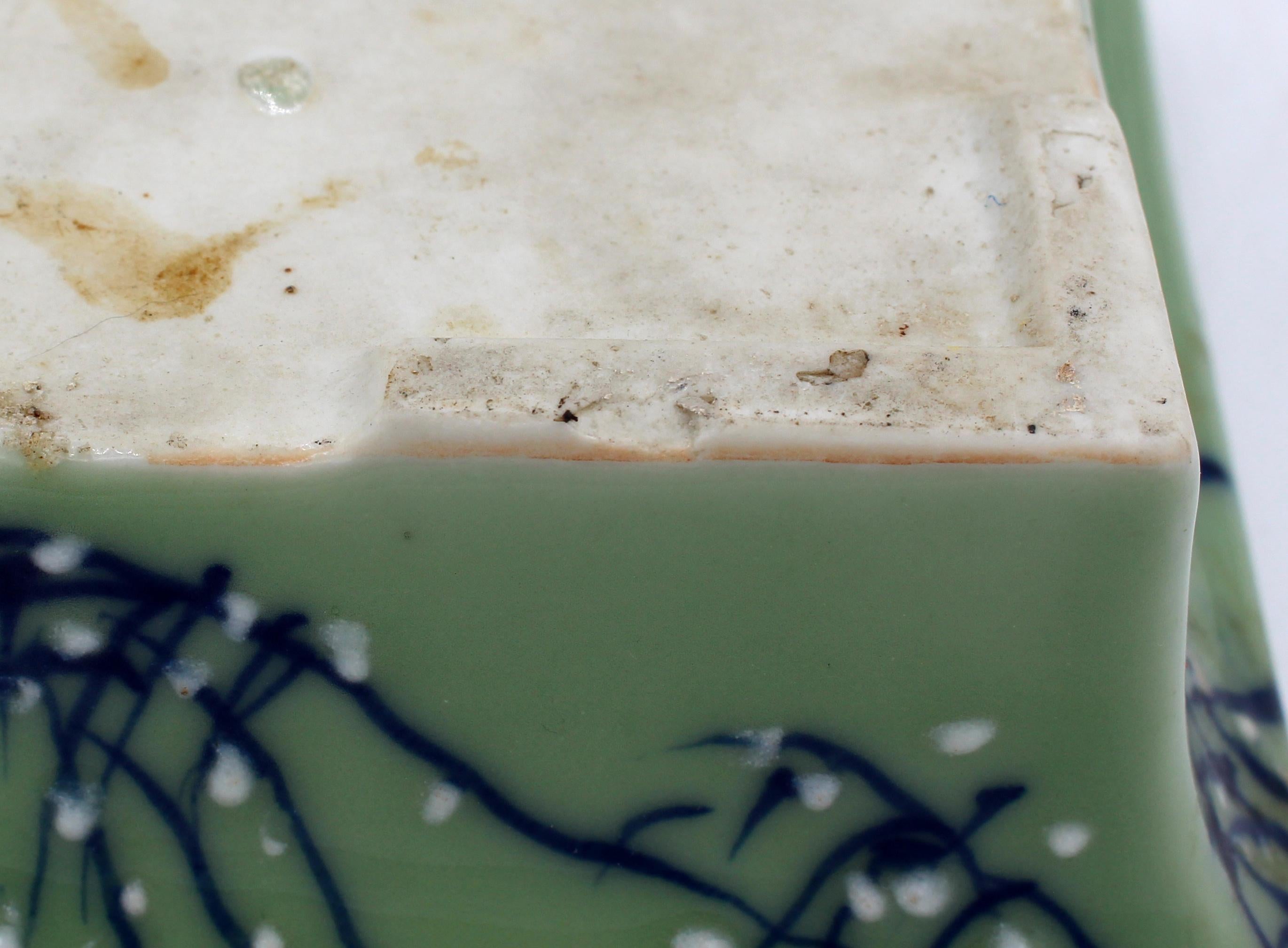 C. 1930 Japanese Porcelain Celadon Bonsai Pot 3