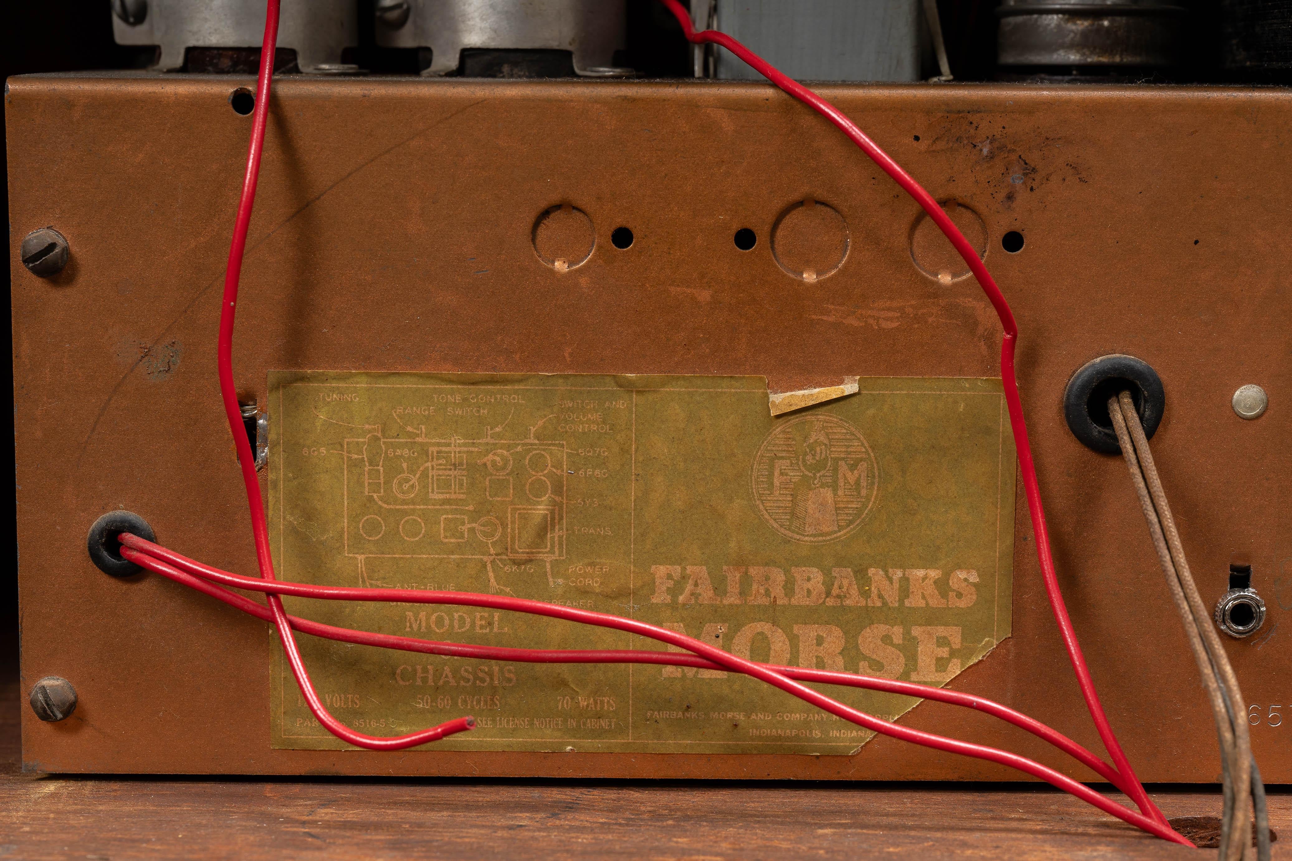 c. 1930 Model No. 6AC-1 Radio with Magic Eye by Fairbanks-Morse en vente 4