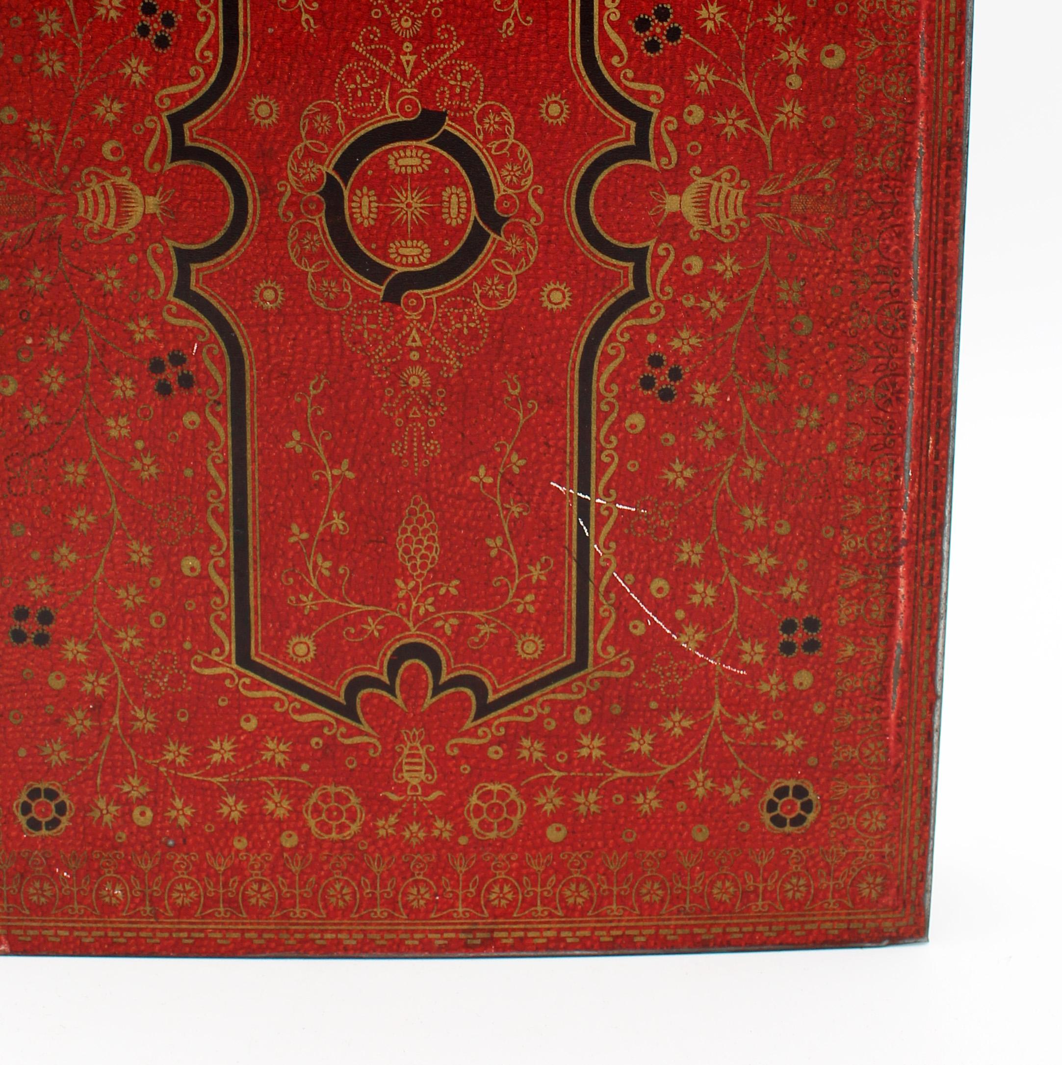 c. Boîte à biscuits Scarlet Book Form A des années 1930-40 par Huntley & Palmers en vente 2