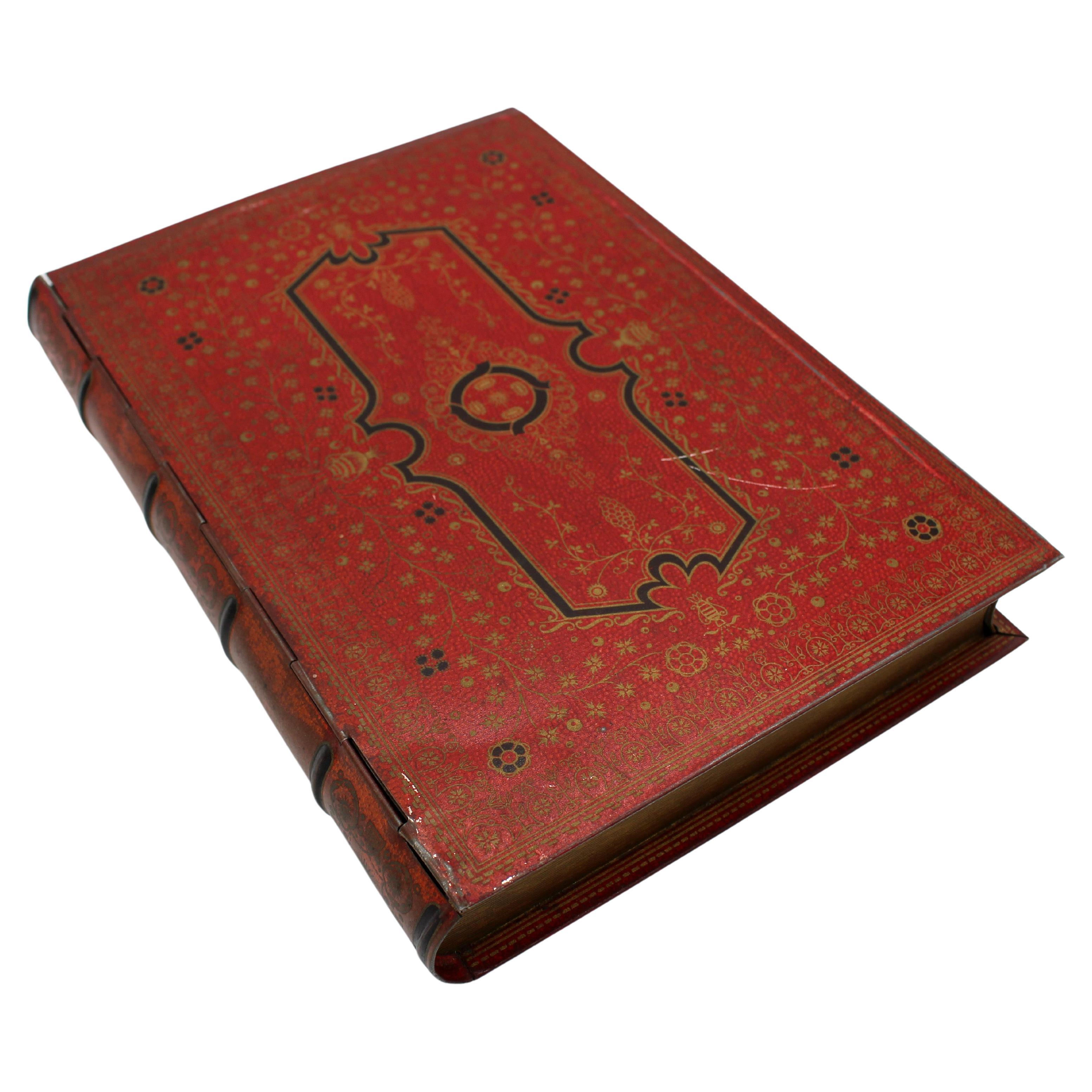 c. Boîte à biscuits Scarlet Book Form A des années 1930-40 par Huntley & Palmers en vente