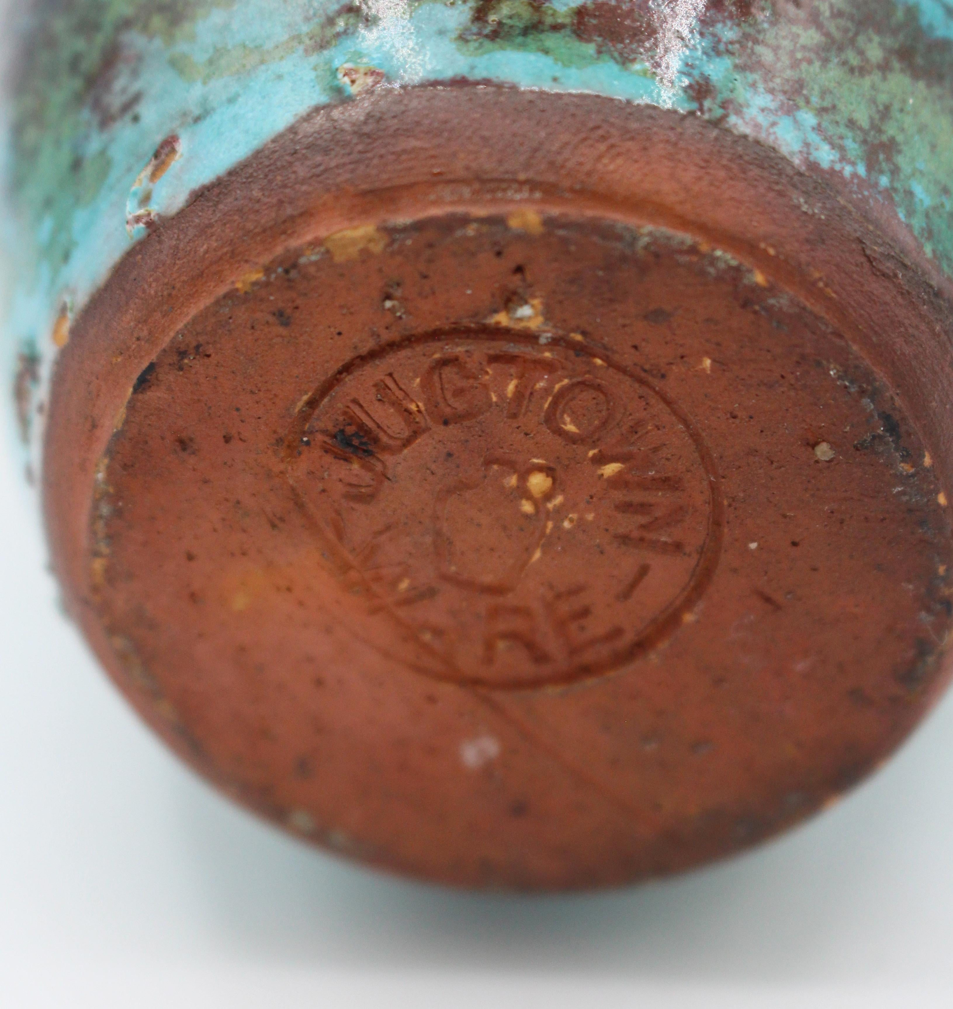 C. 1930s Ben Owen Sr. Pottery Chinese Blue Oriental Translation Meiping Vase For Sale 1