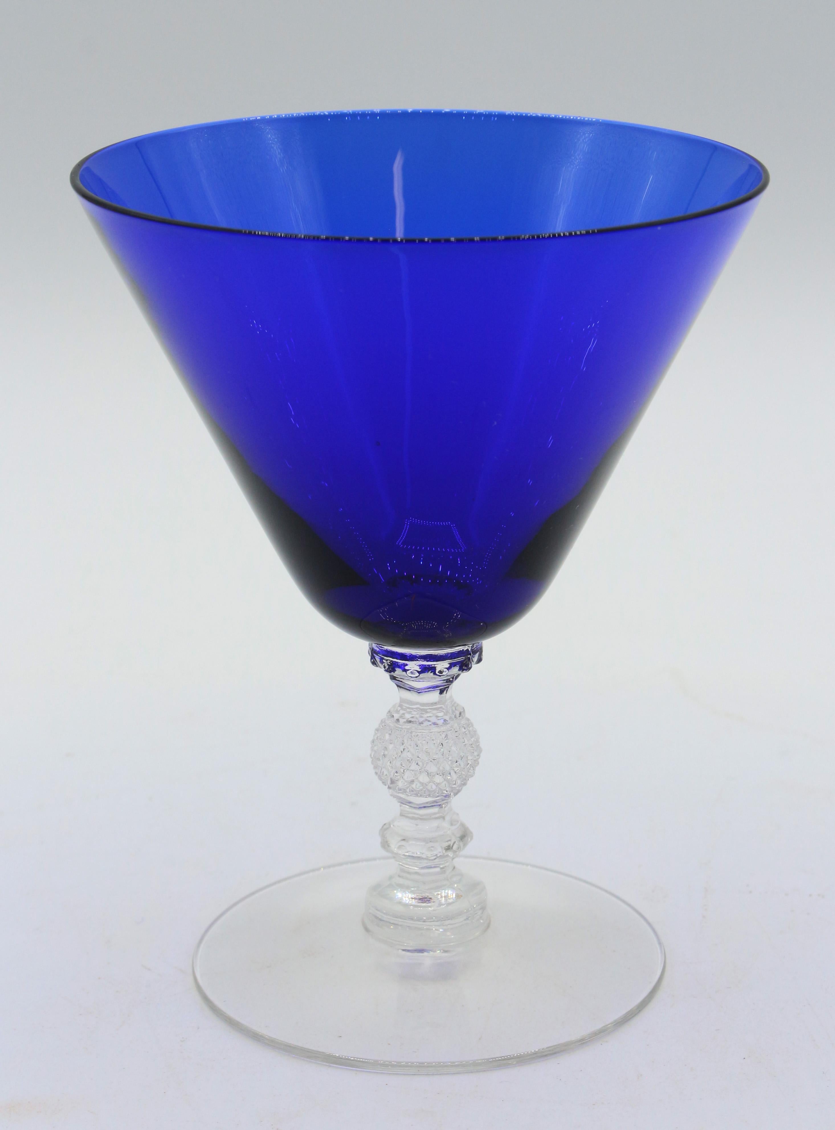 Art Deco c. 1930s Set of Oyster Glasses by Cambridge Glass Co.