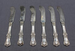c. 1930s Set of Six "King George" Sterling Silver Butter Spreaders by Gorham