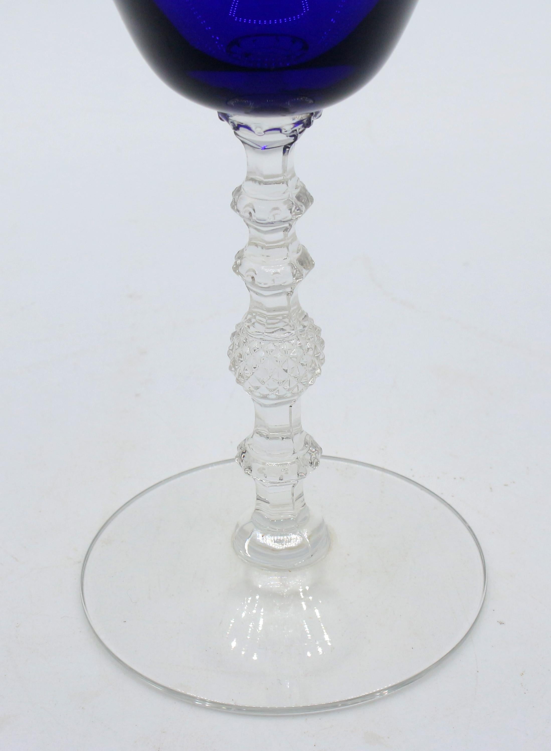 Mid-20th Century c. 1930s Set of Wine Goblets by Cambridge Glass Co.