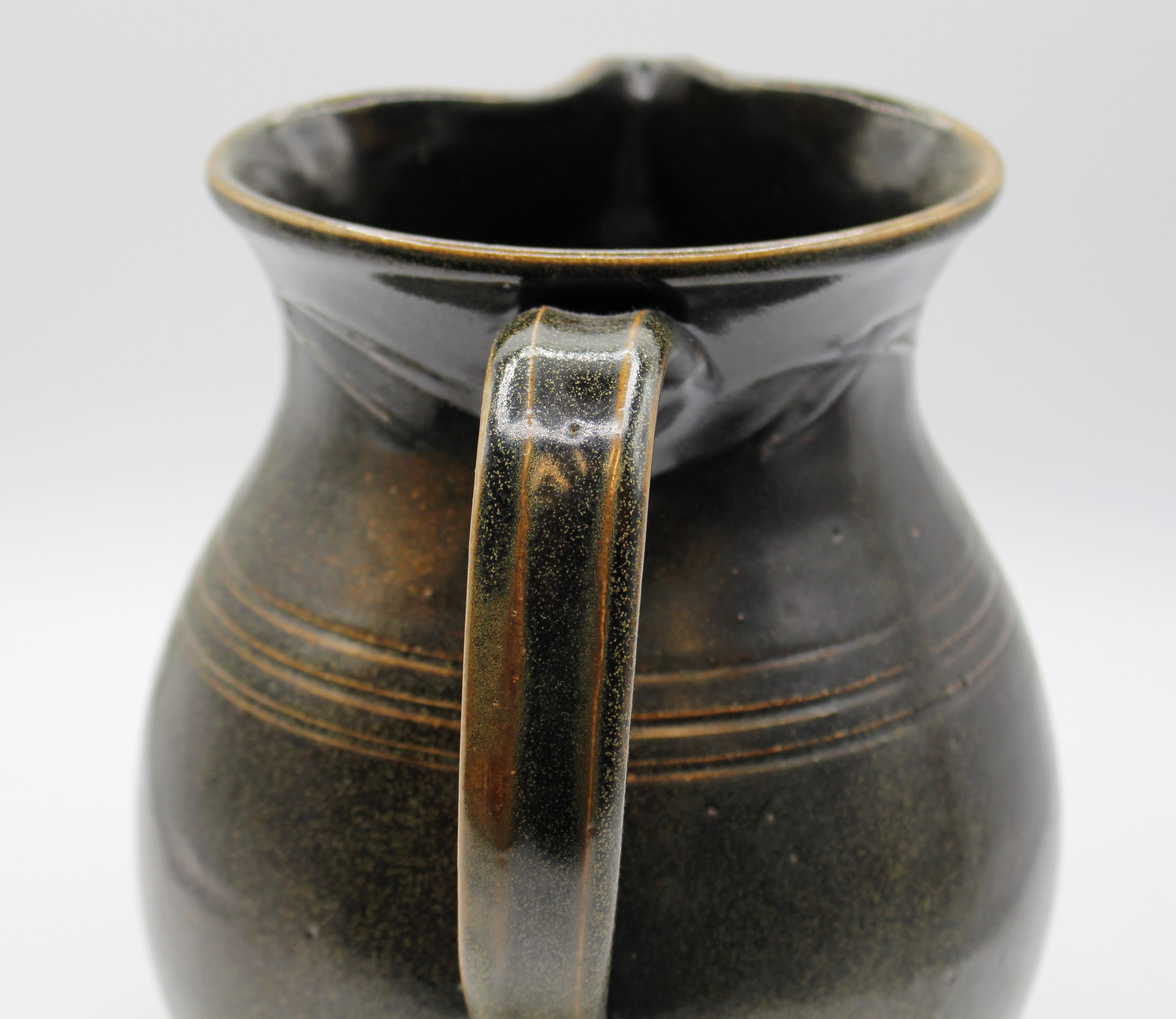 Americano C. Brocca grande Ben Owen I Jugtown Ware degli anni 1940-50 in vendita