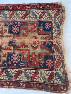 C. 1940 Kazak Caucasian Hand-knotted Runner 4 x 6.5