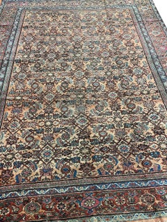 C. 1940 Mahal Hand-knotted Wool Rug 8 x 10