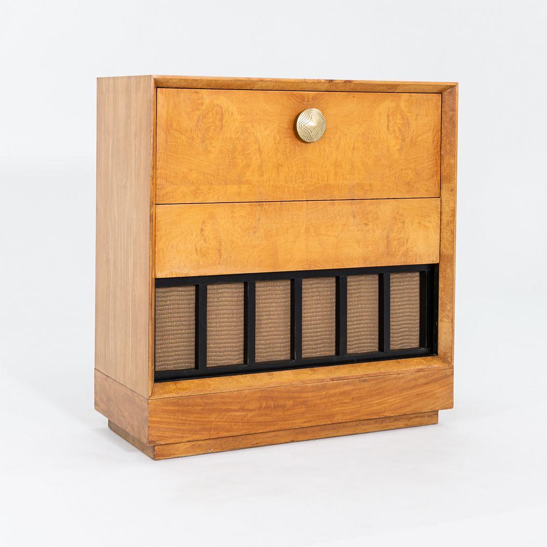 C. 1941 Gabinete de altavoces Gilbert Rohde para Herman Miller Paldao de acacia burilada Moderno en venta