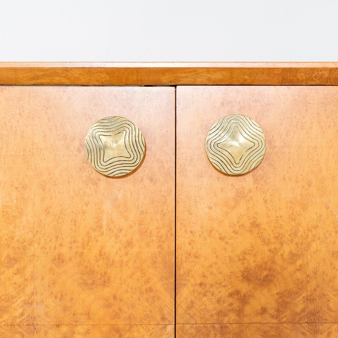 Modern C. 1941 Gilbert Rohde for Herman Miller Paldao Burled Acacia Stereo Cabinet For Sale