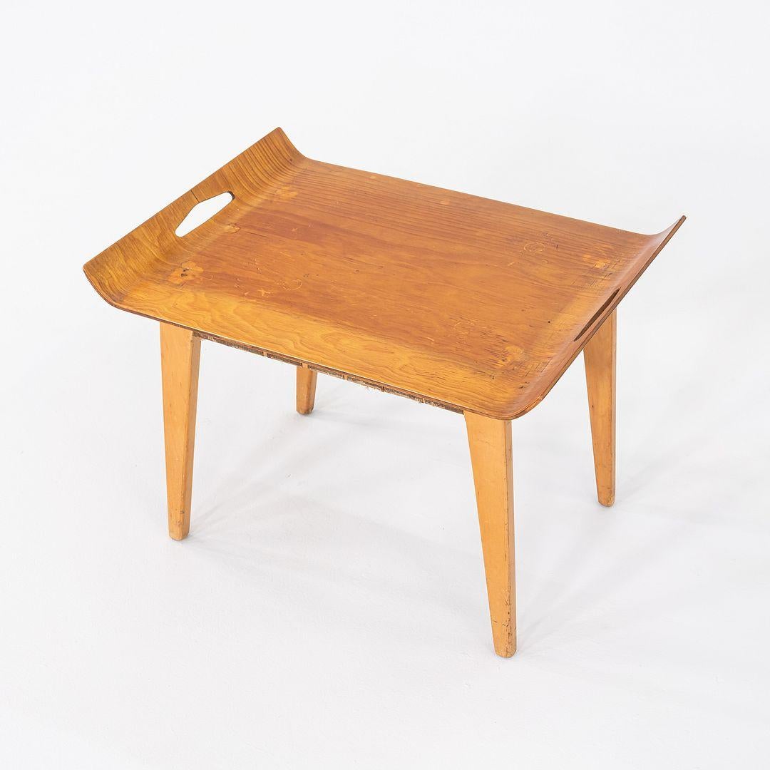 C. 1947 Abel Sorensen for Knoll Stool / Tray / Side Table with Webbing For Sale 3