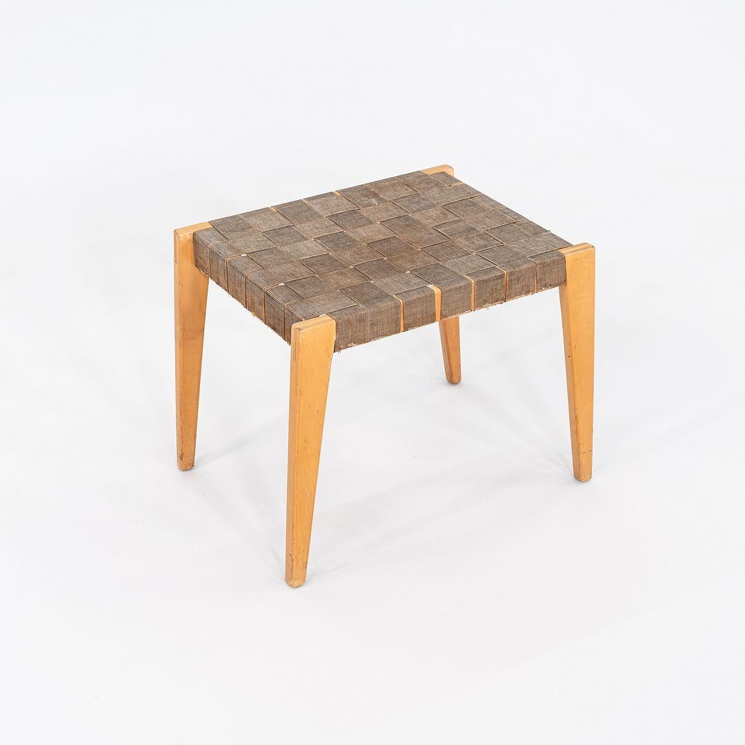 C. 1947 Abel Sorensen for Knoll Stool / Tray / Side Table with Webbing For Sale 4