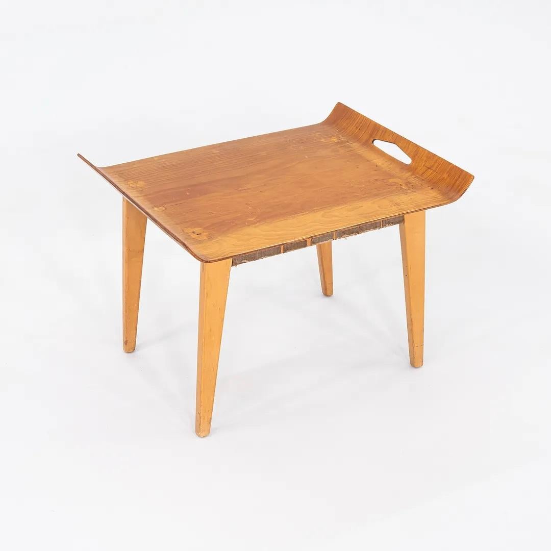 C. 1947 Abel Sorensen for Knoll Stool / Tray / Side Table with Webbing For Sale 5