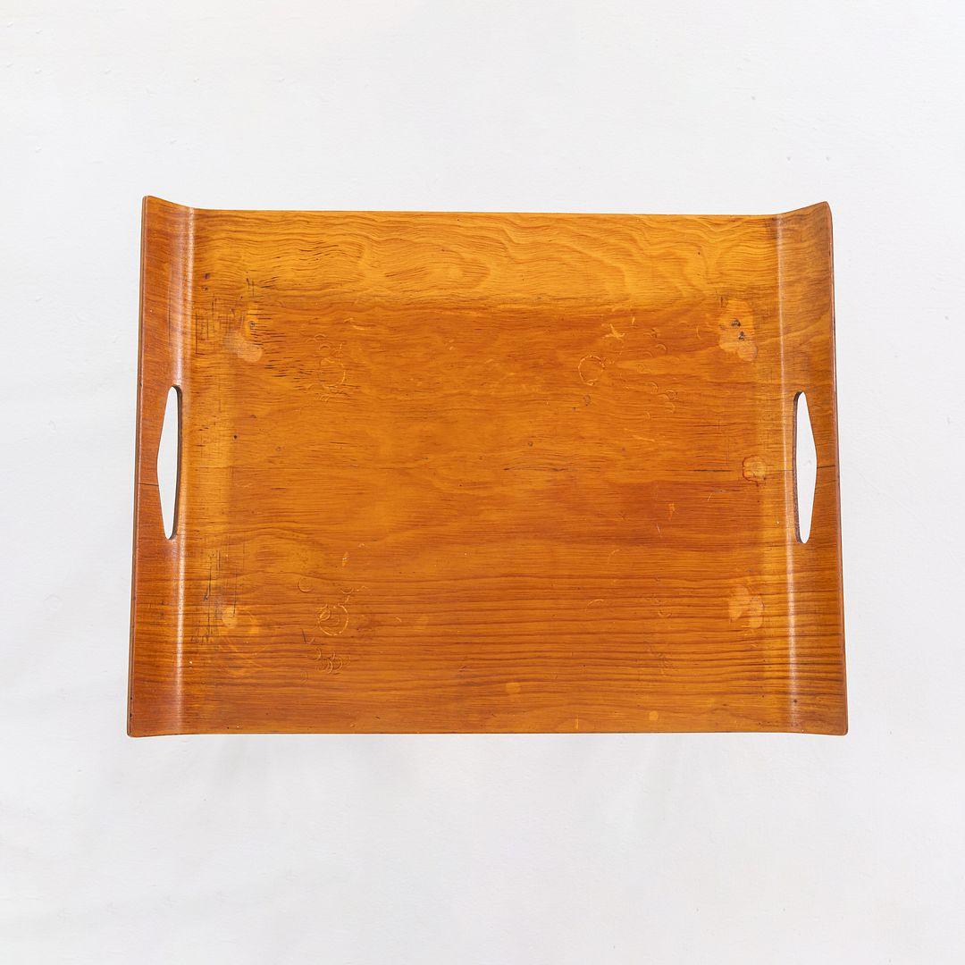 Mid-20th Century C. 1947 Abel Sorensen for Knoll Stool / Tray / Side Table with Webbing For Sale