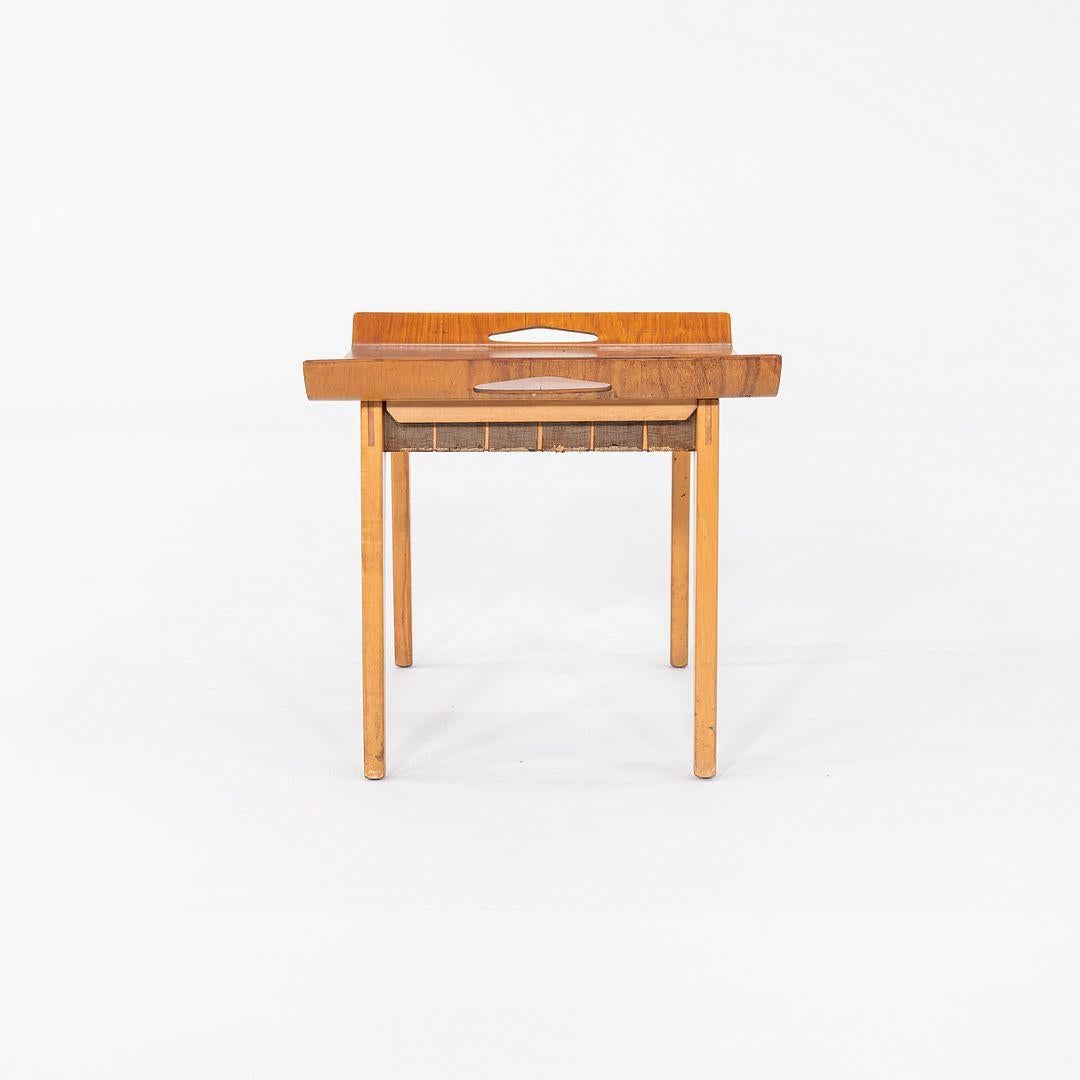 Maple C. 1947 Abel Sorensen for Knoll Stool / Tray / Side Table with Webbing For Sale