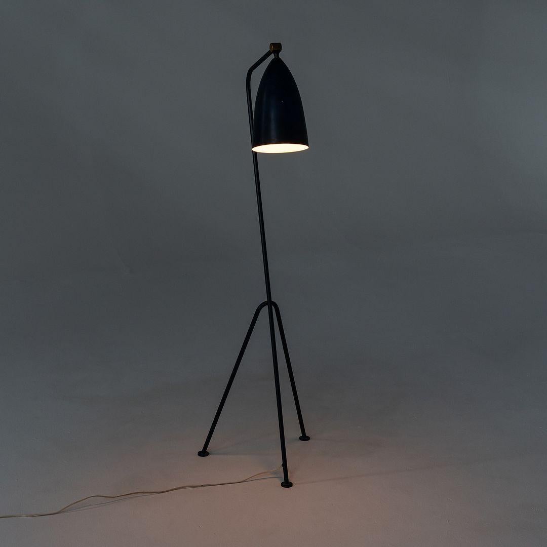 C. 1948 Greta Magnusson Grossman for Bergborn G-33 Grasshopper Floor Lamp Blue For Sale 4